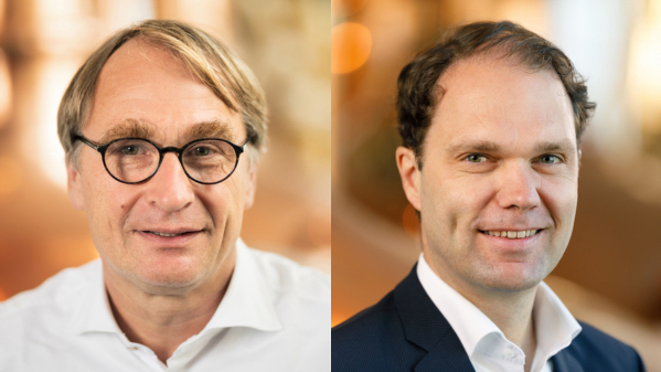 Matthäus Niewodniczanskis (li.) Aufgaben als Geschäftsführer der Bitburger Holding wird ab 1. Januar 2025 Dr. Stefan Schmitz übernehmen. (Bild: Bitburger)
