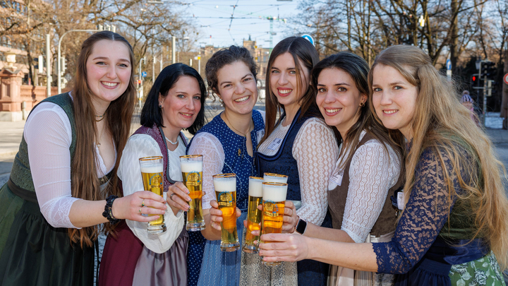 v.l.n.r.: Sophia Laraßer, Melanie Streit, Edith Forster, Lena Nagler, Anna Winkler, Julia Kräß. (Bild: Bayerischer Brauerbund)